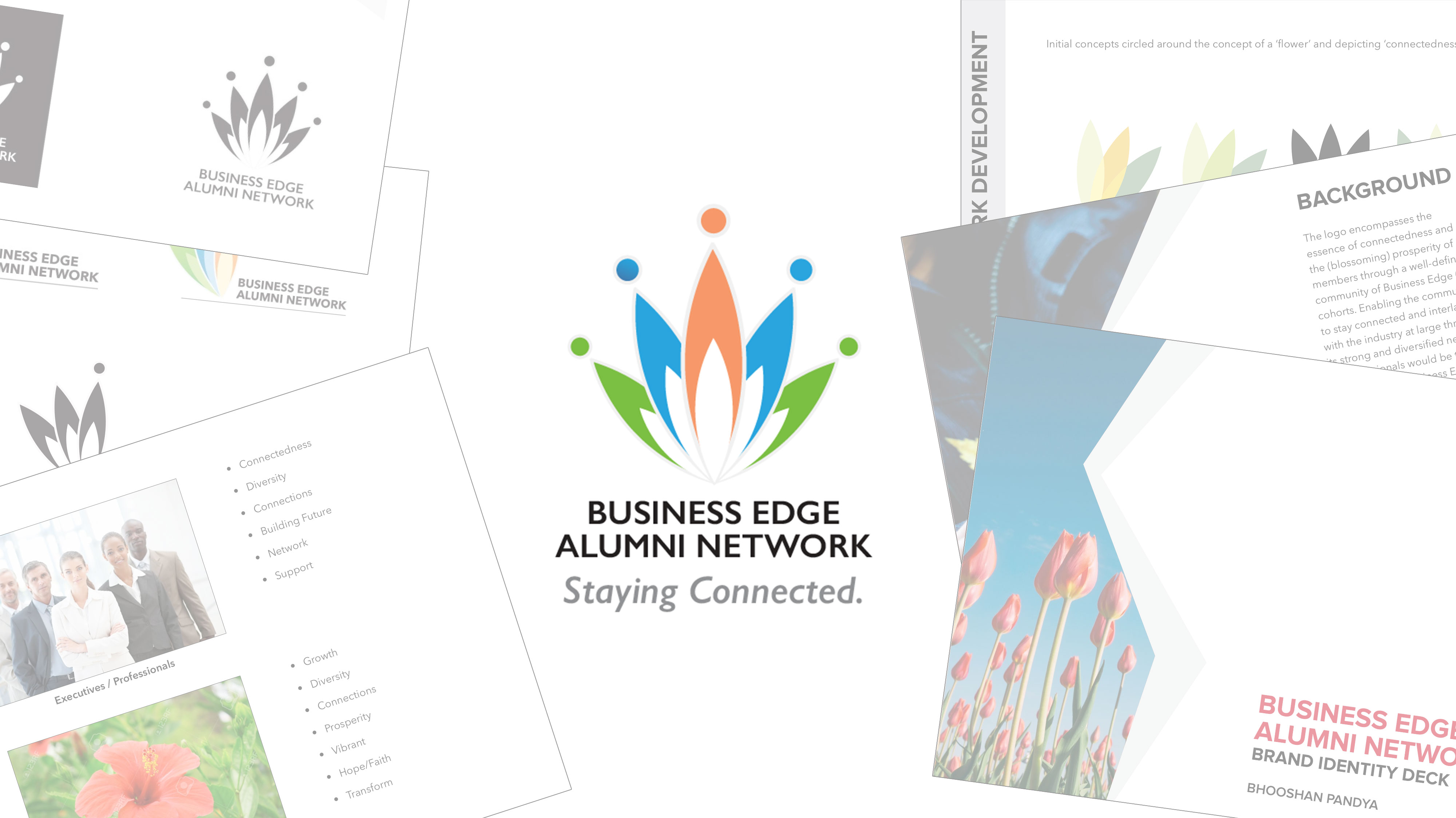 Business Edge Alumni Network Brand Identity Collage
